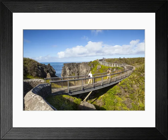 Framed Print : Footbridge to viewing platform, Punakaiki, West Coast, South Island, New Zealand Framed Print : Footbridge to viewing platform, Punakaiki, West Coast, South Island, New Zealand