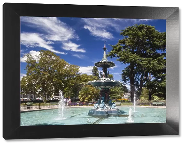 New Zealand, South Island, Christchurch, Botanic Gardens, fountain