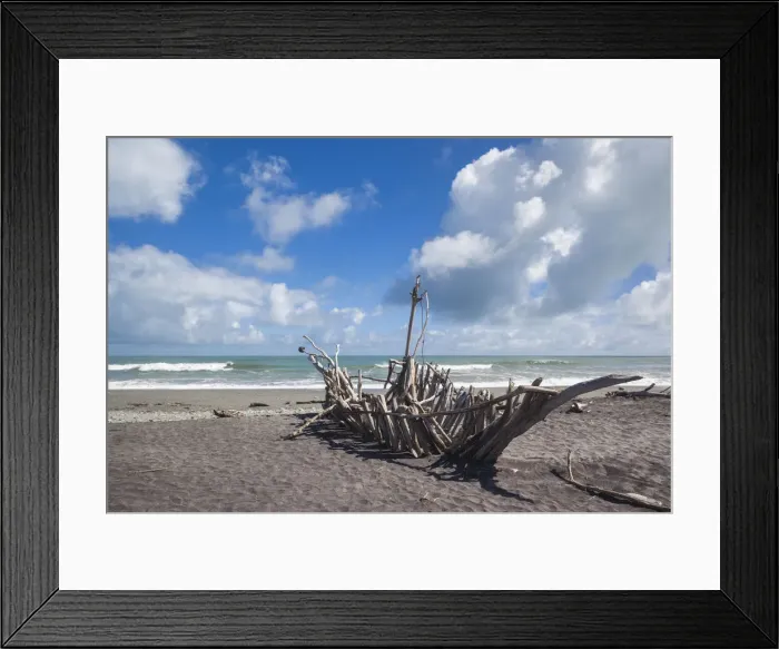 Framed Print : New Zealand, South Island, West Coast, Hokitika, Hokitika Beach, driftwood sculptures Framed Print : New Zealand, South Island, West Coast, Hokitika, Hokitika Beach, driftwood sculptures