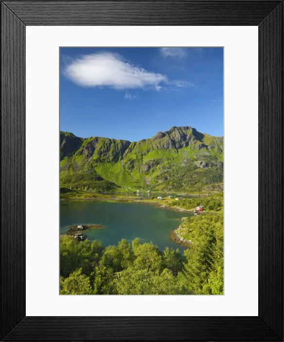 Framed Print : Dramatic coastal landscape, Lofoten Islands, Nordland, Norway Framed Print : Dramatic coastal landscape, Lofoten Islands, Nordland, Norway