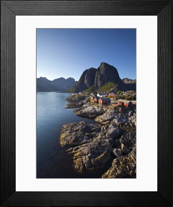 Framed Print : The picturesque fishing village of Hamnoy, Hamnoy, Moskenesoy, Lofoten Islands, Nordland Framed Print : The picturesque fishing village of Hamnoy, Hamnoy, Moskenesoy, Lofoten Islands, Nordland