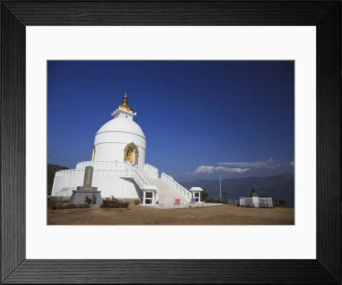 Framed Print : Nepal, Pokhara, World Peace Pagoda Framed Print : Nepal, Pokhara, World Peace Pagoda