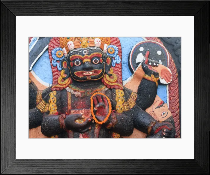 Framed Print : Nepal, Kathmandu, Durbar Square (UNESCO Site), Kala Bhairab Statue (Shiva the Destroyer) Framed Print : Nepal, Kathmandu, Durbar Square (UNESCO Site), Kala Bhairab Statue (Shiva the Destroyer)