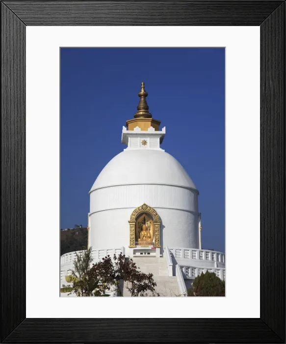 Framed Print : Nepal, Pokhara, World Peace Pagoda Framed Print : Nepal, Pokhara, World Peace Pagoda