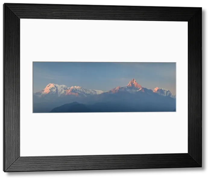 Framed Print : Nepal, Pokhara, Sarangkot, Panoramic View of Annapurna Himalaya Mountain Range Framed Print : Nepal, Pokhara, Sarangkot, Panoramic View of Annapurna Himalaya Mountain Range