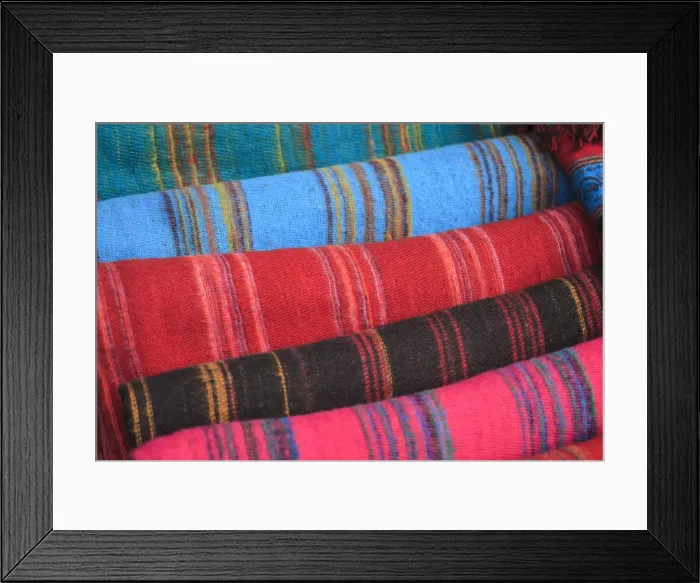 Framed Print : Nepal, Pokhara, Pashmina stalls Framed Print : Nepal, Pokhara, Pashmina stalls