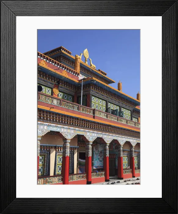 Framed Print : Nepal, Pokhara, Tashi Palkhel Tibetan Settlement, Jangchub Choeling Gompa (Buddhist Framed Print : Nepal, Pokhara, Tashi Palkhel Tibetan Settlement, Jangchub Choeling Gompa (Buddhist