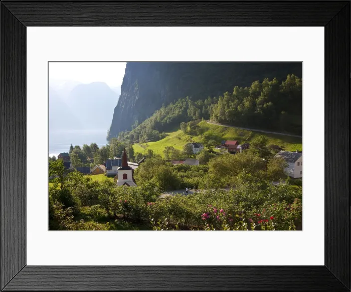Framed Print : Undredal village, Aurlandsfjord, Norway Framed Print : Undredal village, Aurlandsfjord, Norway