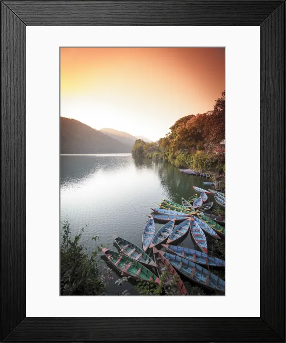 Framed Print : Nepal, Pokhara, Phewa Tal Lake Framed Print : Nepal, Pokhara, Phewa Tal Lake