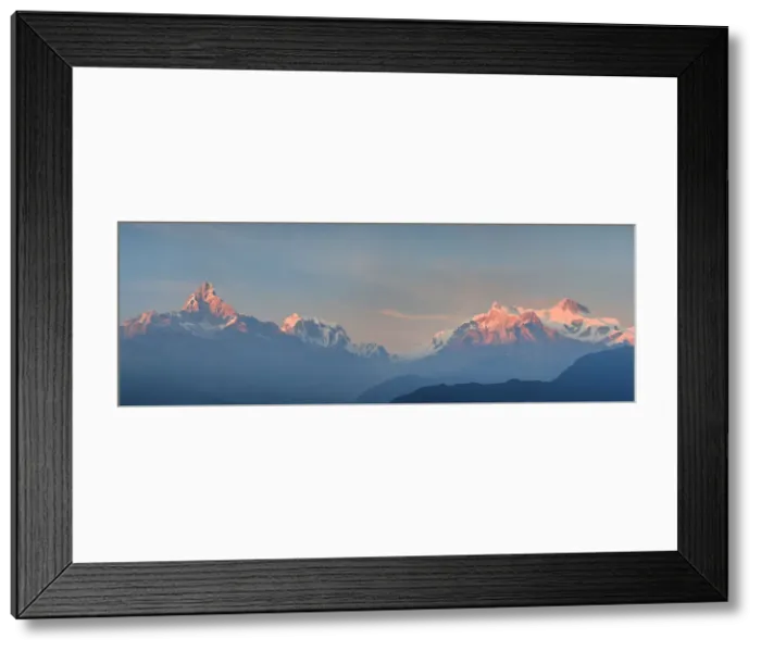 Framed Print : Nepal, Pokhara, Sarangkot, Panoramic View of Annapurna Himalaya Mountain Range Framed Print : Nepal, Pokhara, Sarangkot, Panoramic View of Annapurna Himalaya Mountain Range