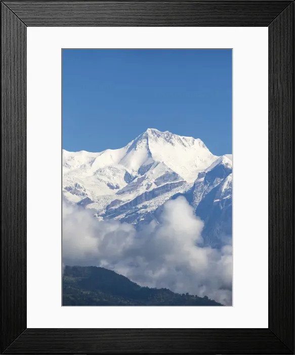 Framed Print : Nepal, Pokara, View of Himalayas Framed Print : Nepal, Pokara, View of Himalayas