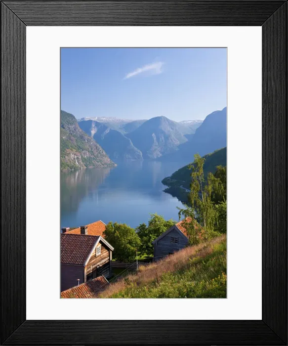 Framed Print : Otternes Mountain village, nr Flam, Aurlandsfjord, Norway Framed Print : Otternes Mountain village, nr Flam, Aurlandsfjord, Norway