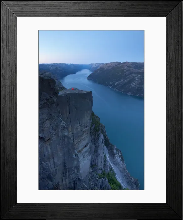 Framed Print : Tent on top of Preikestolen (Pulpit Rock), Norway Framed Print : Tent on top of Preikestolen (Pulpit Rock), Norway