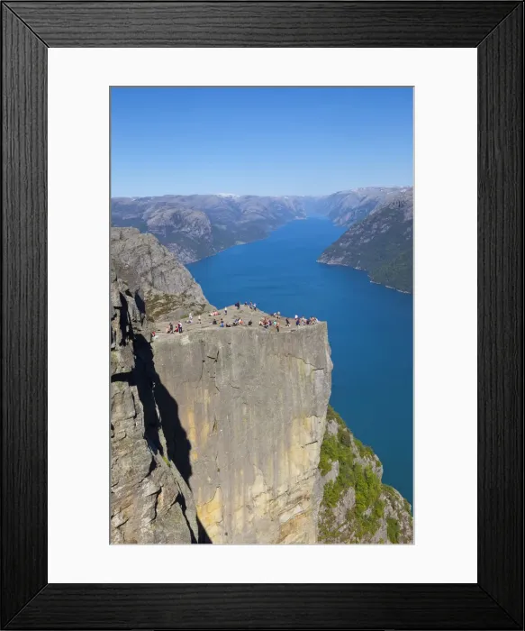 Framed Print : Light Fjord from Preikestolen (Pulpit Rock), Norway