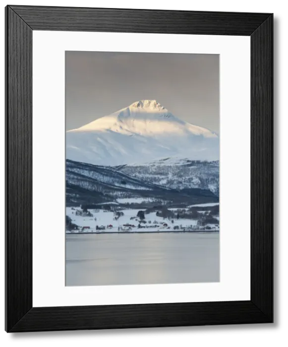 Framed Print : Balsfjorden in winter, Tromso, Troms region, Norway Framed Print : Balsfjorden in winter, Tromso, Troms region, Norway
