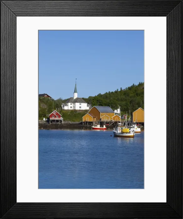 Framed Print : Picturesque harbour, Moskenes, Moskenesoy, Lofoten, Nordland, Norway Framed Print : Picturesque harbour, Moskenes, Moskenesoy, Lofoten, Nordland, Norway