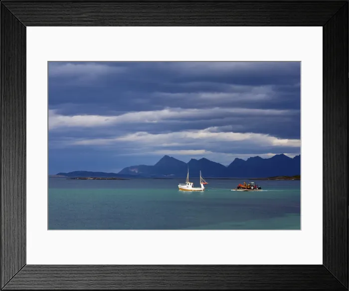 Framed Print : Dramatic coastal landscape near Kjerringoy, Nordland, Norway Framed Print : Dramatic coastal landscape near Kjerringoy, Nordland, Norway