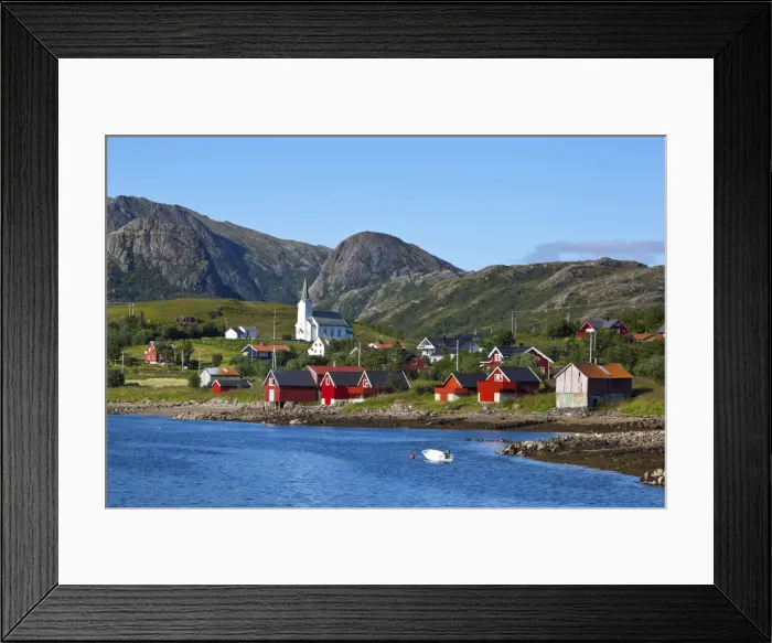 Framed Print : The harbour town of Malnes, Vesteralen, Nordland, Norway Framed Print : The harbour town of Malnes, Vesteralen, Nordland, Norway