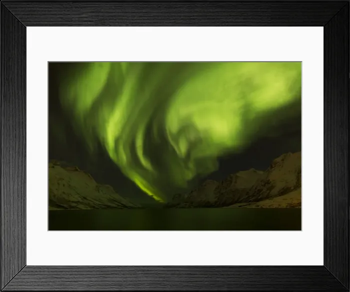 Framed Print : Aurora Borealis, Northern Lights, Troms region, Norway Framed Print : Aurora Borealis, Northern Lights, Troms region, Norway