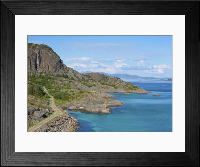 Framed Print : Dramatic Coastal Road near Raftsundet, Lofoten, Nordland, Norway Framed Print : Dramatic Coastal Road near Raftsundet, Lofoten, Nordland, Norway