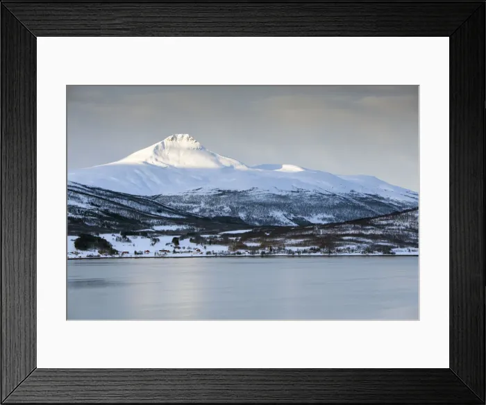 Framed Print : Balsfjorden in winter, Tromso, Troms region, Norway Framed Print : Balsfjorden in winter, Tromso, Troms region, Norway