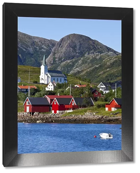 The harbour town of Malnes, Vesteralen, Nordland, Norway