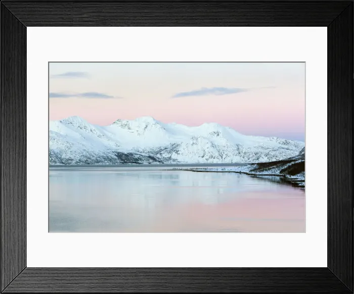 Framed Print : Snowy landscape on Kvaloya near Tromso, Troms region, Norway Framed Print : Snowy landscape on Kvaloya near Tromso, Troms region, Norway
