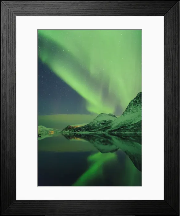Framed Print : Aurora Borealis, Northern Lights, Troms region, Norway Framed Print : Aurora Borealis, Northern Lights, Troms region, Norway