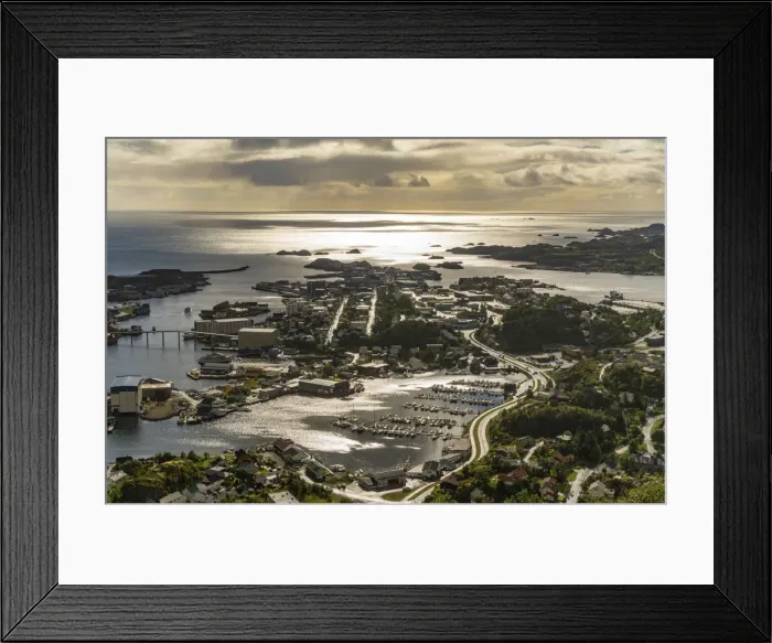 Framed Print : Aerial View Of Svolvaer In The Lofoten Archipelago, Norway