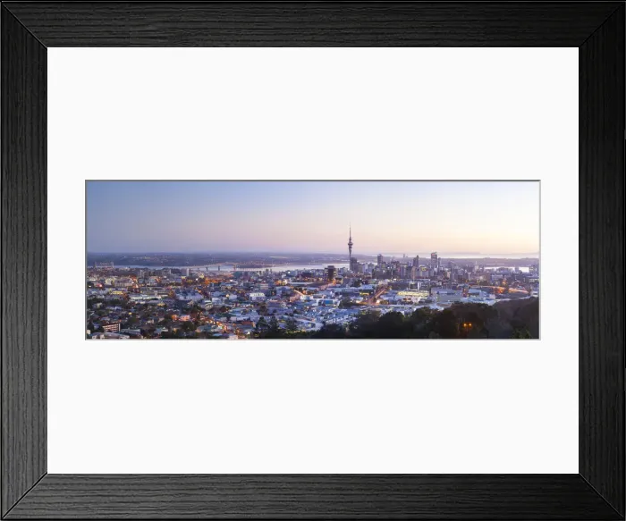 Framed Print : City Skyline illuminated at dawn, Auckland, North Island, New Zealand, Australasia Framed Print : City Skyline illuminated at dawn, Auckland, North Island, New Zealand, Australasia