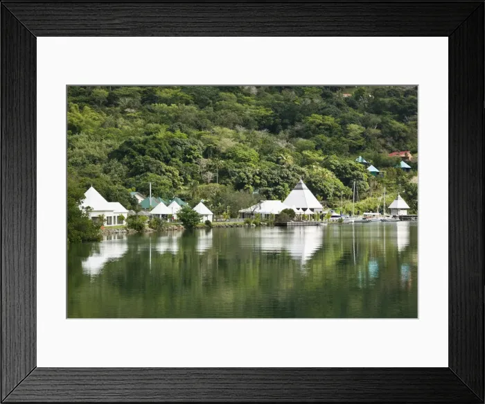 Framed Print : New Caledonia, Northern Grande Terre Island, Hienghene, Town Port Area Framed Print : New Caledonia, Northern Grande Terre Island, Hienghene, Town Port Area