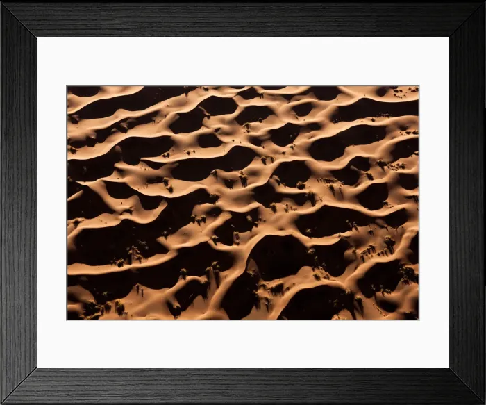 Framed Print : Aerial view over sand dunes, Namib Desert, Namibia Framed Print : Aerial view over sand dunes, Namib Desert, Namibia