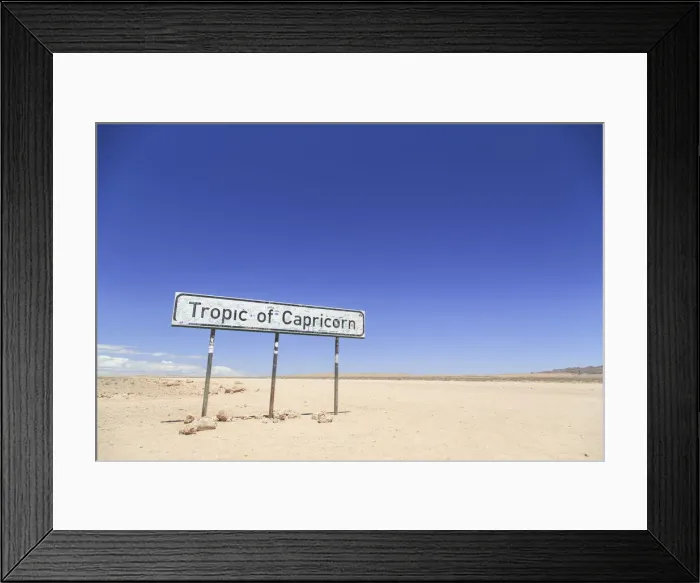 Framed Print : Namibia, Namib Desert, Tropic of Capricon mark Framed Print : Namibia, Namib Desert, Tropic of Capricon mark