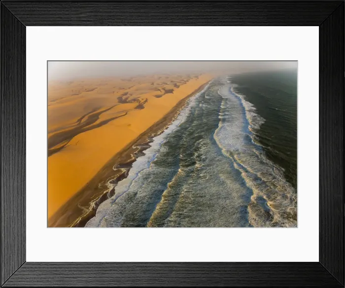 Framed Print : Aerial view of Skelton Coast, Namib Naukluft Nat Park, Namib Desert, Namibia Framed Print : Aerial view of Skelton Coast, Namib Naukluft Nat Park, Namib Desert, Namibia