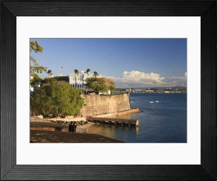 Framed Print : Puerto Rico, San Juan, Old Town, Paseo Del Morro and La Muralla Framed Print : Puerto Rico, San Juan, Old Town, Paseo Del Morro and La Muralla