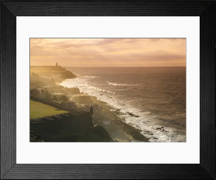 Framed Print : Puerto Rico, San Juan, Old Town, Fuerte San Cristobal (Unesco Site), View of La Perla Framed Print : Puerto Rico, San Juan, Old Town, Fuerte San Cristobal (Unesco Site), View of La Perla