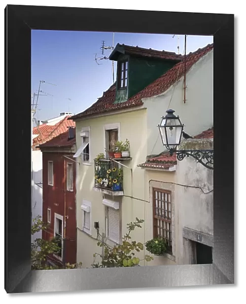 Narrow Street, Bairro Alto district, Lisbon, Portugal