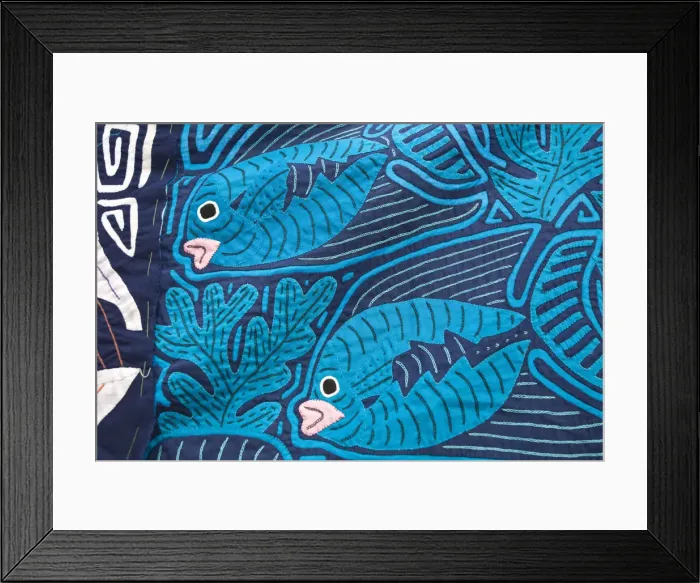 Framed Print : Panama, Comarca de Kuna Yala, San Blas Islands, Mola Framed Print : Panama, Comarca de Kuna Yala, San Blas Islands, Mola