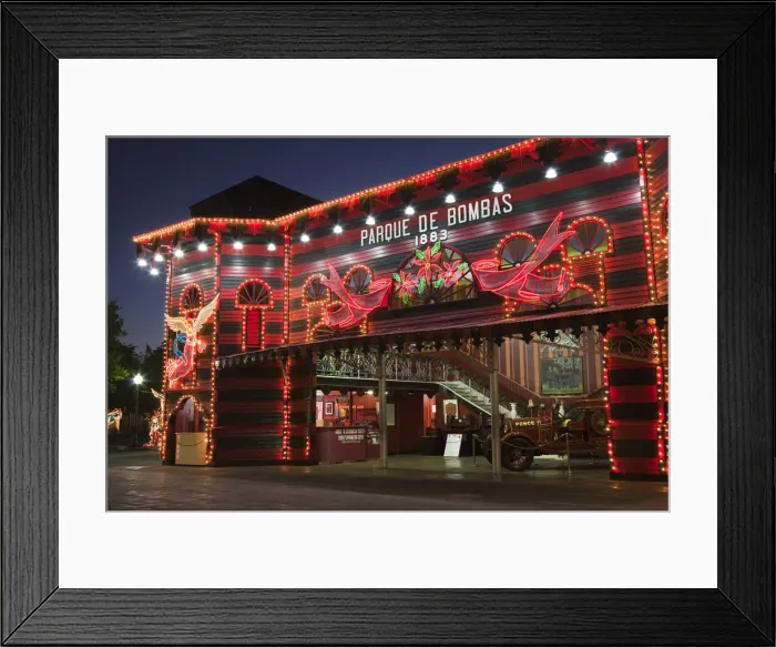 Framed Print : Puerto Rico, South Coast, Ponce, Plaza Las Delicias, Parque de Bombas, firehouse museum Framed Print : Puerto Rico, South Coast, Ponce, Plaza Las Delicias, Parque de Bombas, firehouse museum