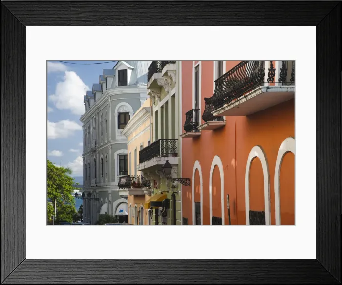 Framed Print : Puerto Rico, San Juan, Old Town, Colonial Architecture Framed Print : Puerto Rico, San Juan, Old Town, Colonial Architecture