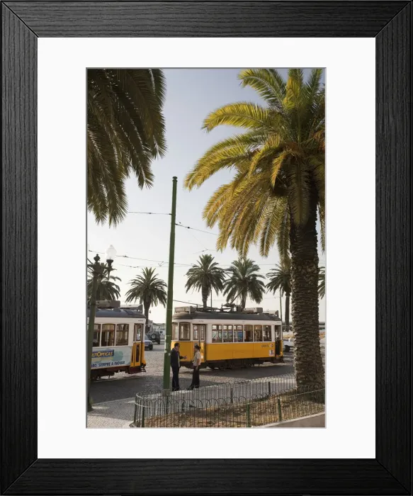 Framed Print : Old Tram, Baixa, Lisbon, Portugal Framed Print : Old Tram, Baixa, Lisbon, Portugal
