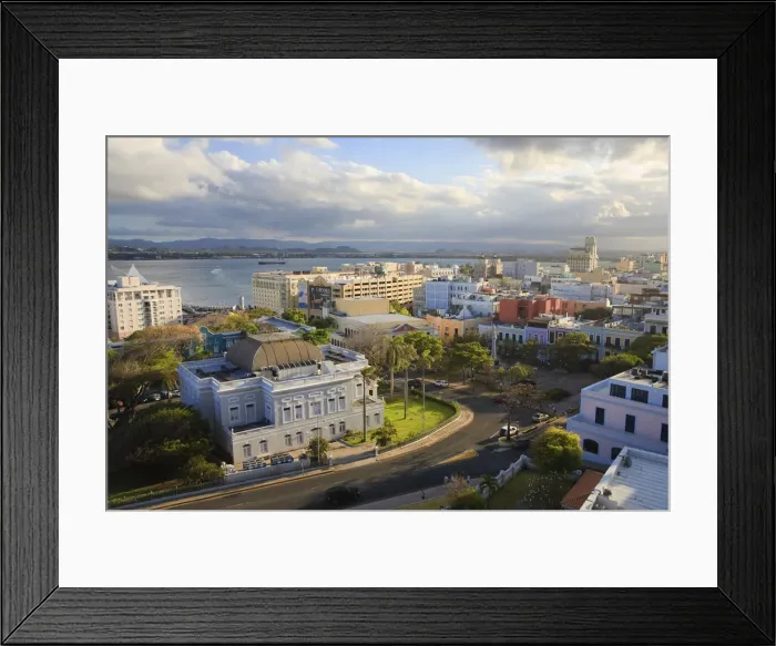 Framed Print : Puerto Rico, San Juan, Old Town, View from Fuerte San Cristobal (Unesco Site) Framed Print : Puerto Rico, San Juan, Old Town, View from Fuerte San Cristobal (Unesco Site)
