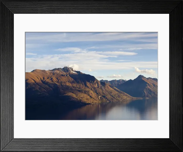 Framed Print : Lake Wakatipu & Dramatic Mountainous Landscape, Queenstown, Central Otago, South Island Framed Print : Lake Wakatipu & Dramatic Mountainous Landscape, Queenstown, Central Otago, South Island