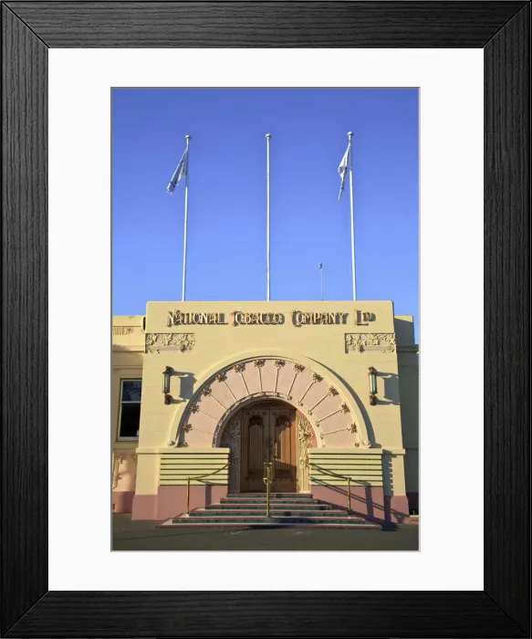 Framed Print : Art Deco National Tobacco Company Building, Ahuriri, Napier, Hawkes Bay, New Zealand Framed Print : Art Deco National Tobacco Company Building, Ahuriri, Napier, Hawkes Bay, New Zealand