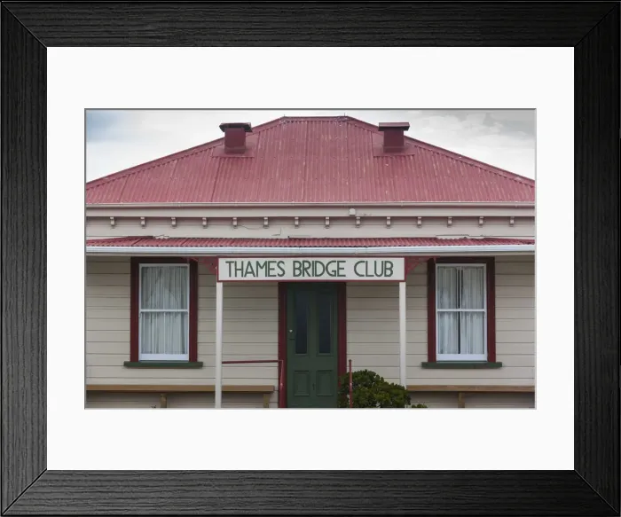 Framed Print : New Zealand, North Island, Coromandel Peninsula, Thames, Thames Bridge Club