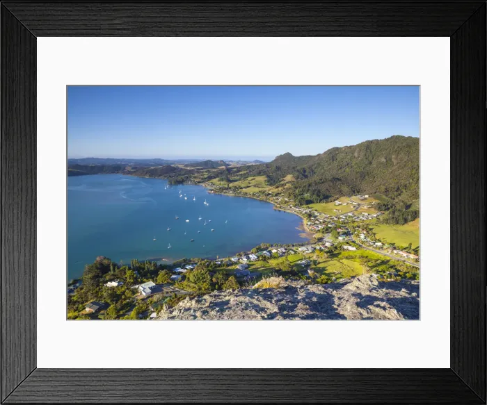 Framed Print : Elevated view over Mcleods Bay, Whangarei Heads, Northland, North Island, New Zealand Framed Print : Elevated view over Mcleods Bay, Whangarei Heads, Northland, North Island, New Zealand