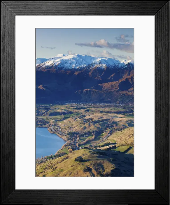 Framed Print : View from The Remarkables ski field towards Arrowtown, Queenstown, Central Otago Framed Print : View from The Remarkables ski field towards Arrowtown, Queenstown, Central Otago