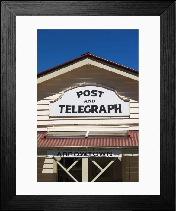 Framed Print : New Zealand, South Island, Otago, Arrowtown, Post and Telegraph building