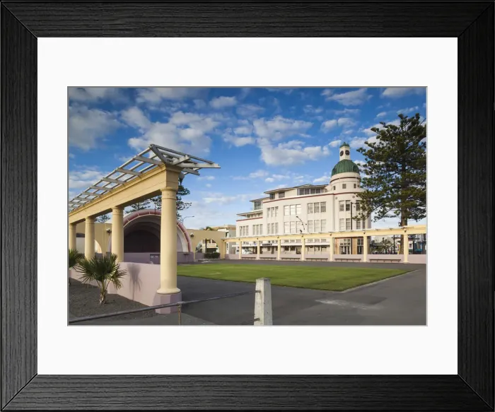 Framed Print : New Zealand, North Island, Hawkes Bay, Napier, art-deco architecture, the T&G Building Framed Print : New Zealand, North Island, Hawkes Bay, Napier, art-deco architecture, the T&G Building