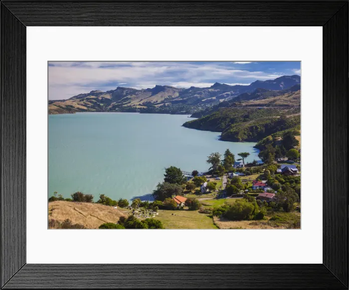 Framed Print : New Zealand, South Island, Christchurch-Rapaki, view of Rapaki Bay Framed Print : New Zealand, South Island, Christchurch-Rapaki, view of Rapaki Bay